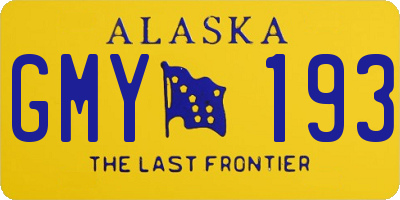 AK license plate GMY193