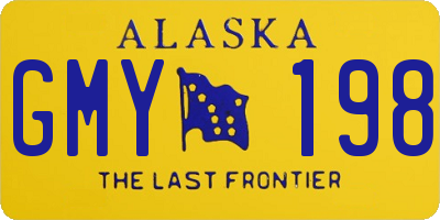 AK license plate GMY198