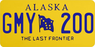 AK license plate GMY200