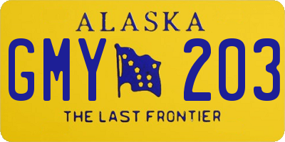 AK license plate GMY203