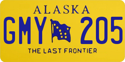 AK license plate GMY205