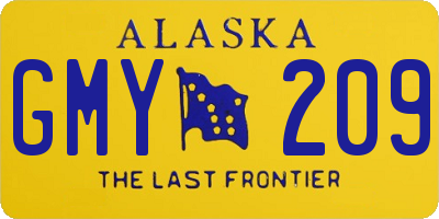 AK license plate GMY209