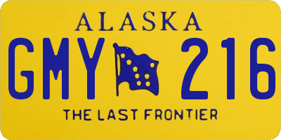 AK license plate GMY216