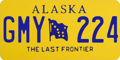 AK license plate GMY224