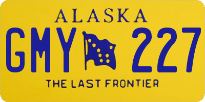AK license plate GMY227