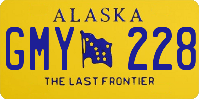 AK license plate GMY228