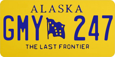 AK license plate GMY247