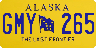AK license plate GMY265