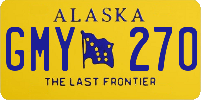 AK license plate GMY270