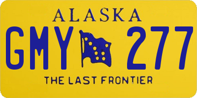 AK license plate GMY277