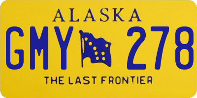 AK license plate GMY278