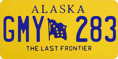 AK license plate GMY283