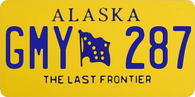 AK license plate GMY287