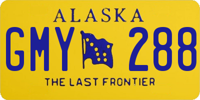 AK license plate GMY288
