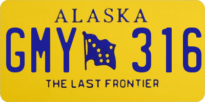 AK license plate GMY316
