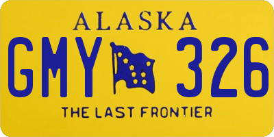 AK license plate GMY326