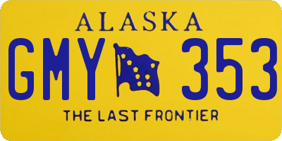 AK license plate GMY353