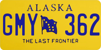 AK license plate GMY362