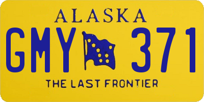 AK license plate GMY371