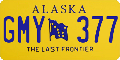 AK license plate GMY377