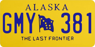 AK license plate GMY381