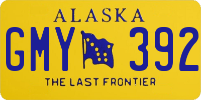 AK license plate GMY392