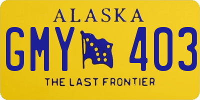 AK license plate GMY403