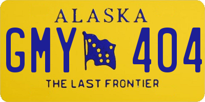 AK license plate GMY404