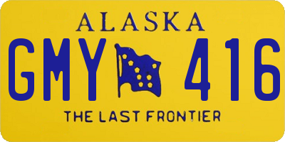 AK license plate GMY416