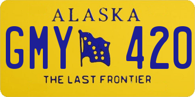 AK license plate GMY420