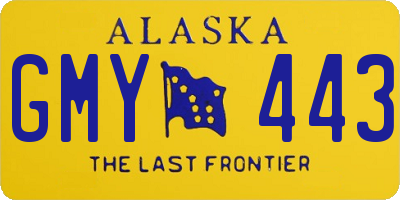 AK license plate GMY443