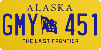 AK license plate GMY451