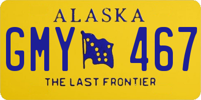 AK license plate GMY467