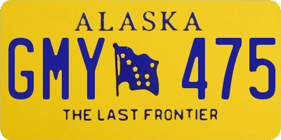 AK license plate GMY475