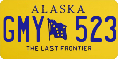 AK license plate GMY523