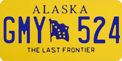 AK license plate GMY524