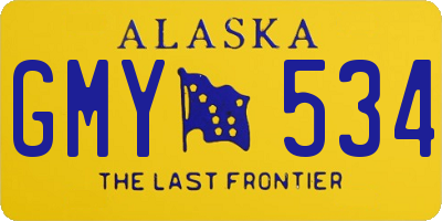 AK license plate GMY534