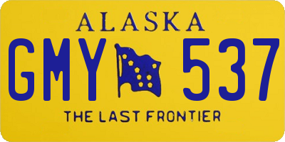 AK license plate GMY537