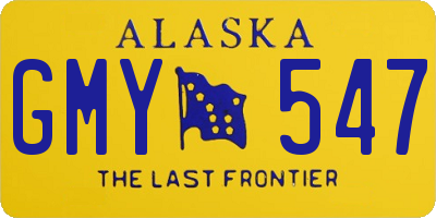 AK license plate GMY547