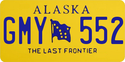 AK license plate GMY552