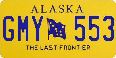 AK license plate GMY553