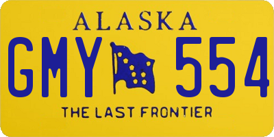 AK license plate GMY554