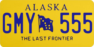 AK license plate GMY555