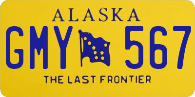 AK license plate GMY567