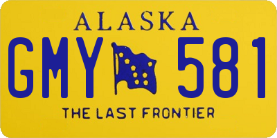 AK license plate GMY581