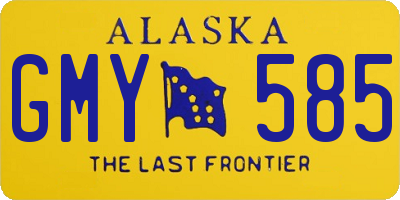 AK license plate GMY585