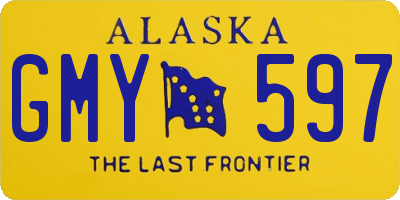 AK license plate GMY597