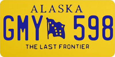 AK license plate GMY598