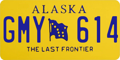 AK license plate GMY614