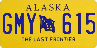 AK license plate GMY615